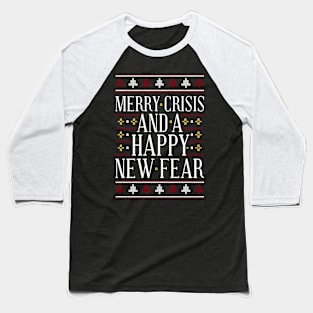 Merry Crisis Ugly Sweater Baseball T-Shirt